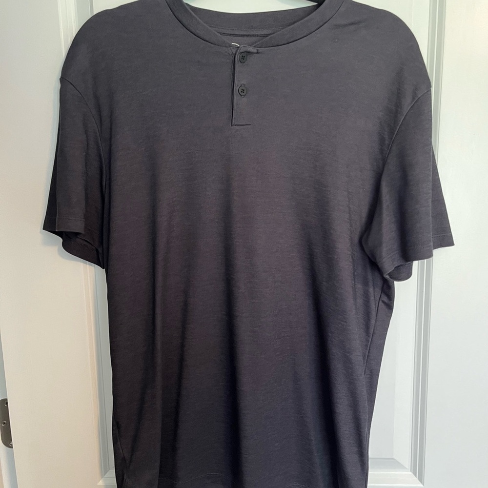 Marc Anthony Gray Short Sleeve Henley Tee